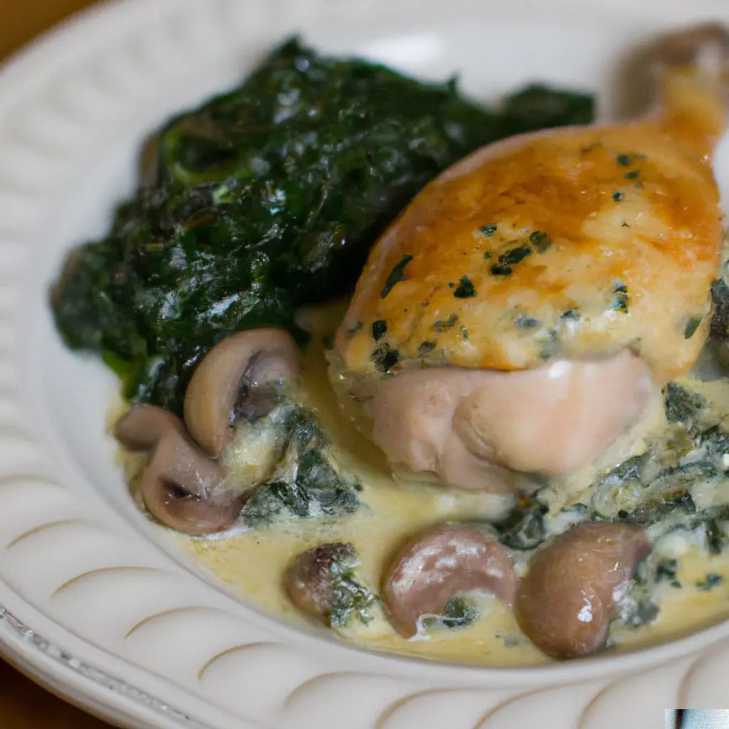 Creamy Mushroom and Spinach Stuffed Chicken