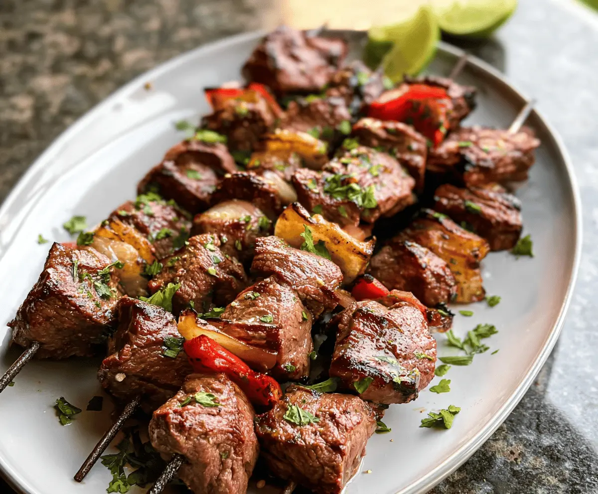 Easy Grilled Beef Kabobs With Flavorful Marinade