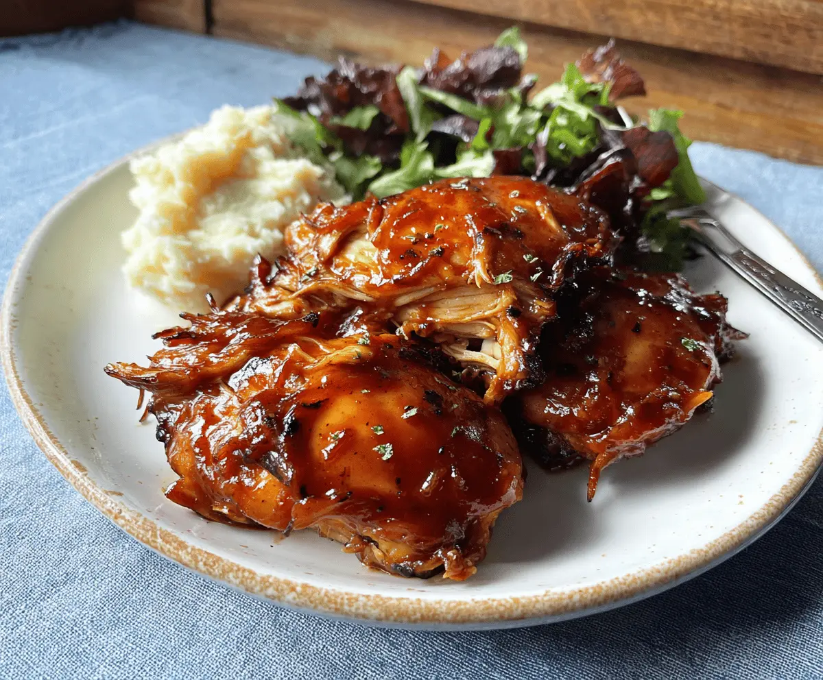 Easy Slow Cooker Peach BBQ Chicken Recipe