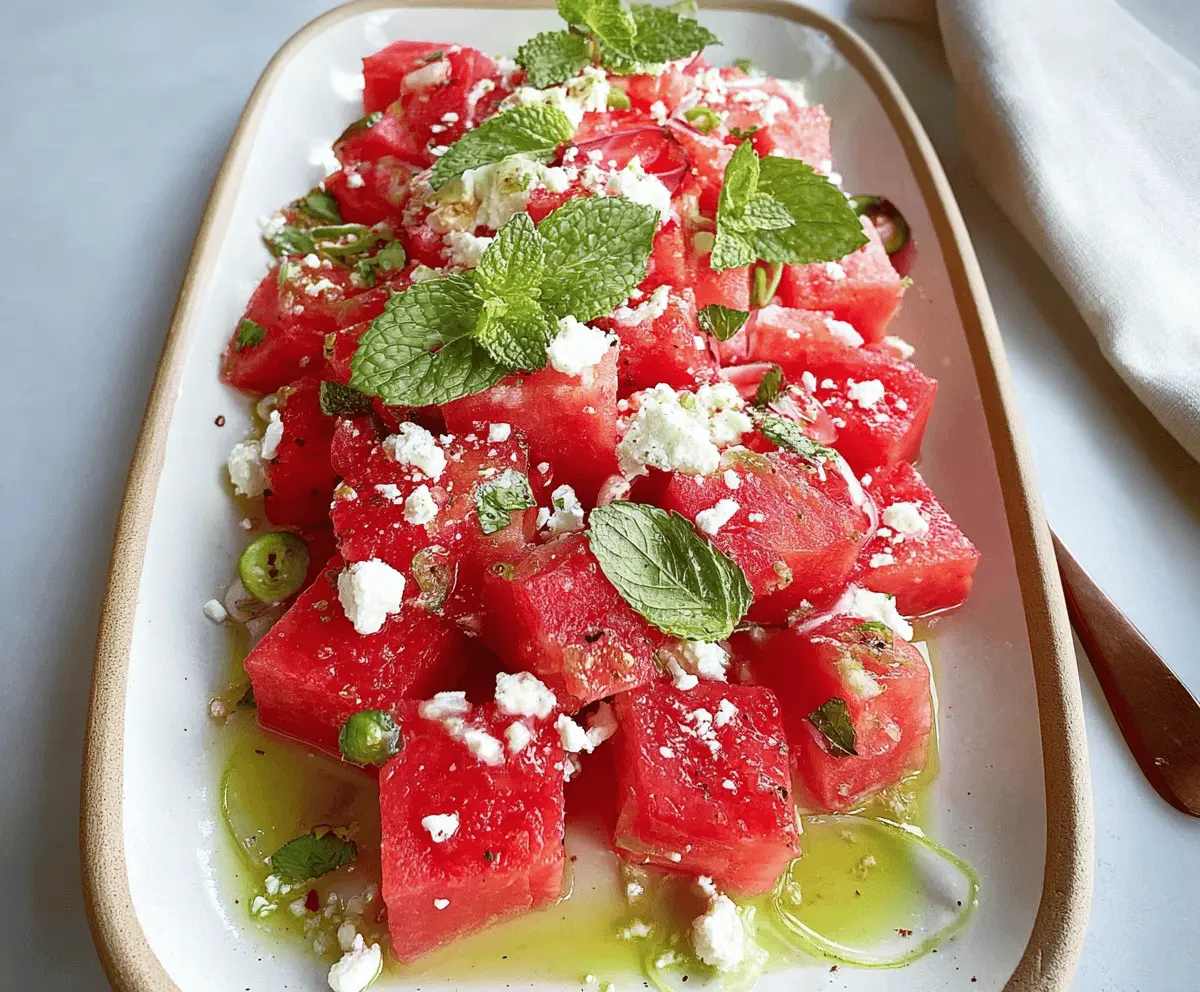 Easy Spicy Watermelon Salad Recipe