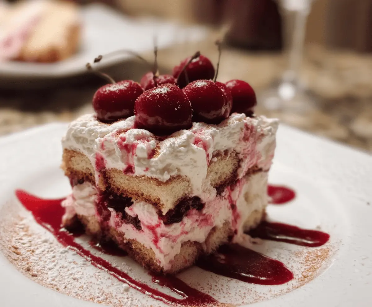 Easy Cherry Amaretto Tiramisu Recipe