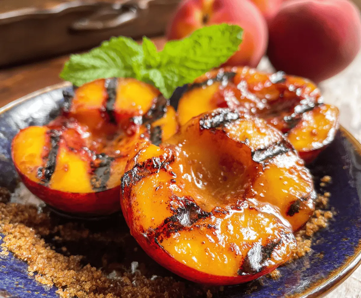 Easy Brown Sugar Grilled Peaches Recipe