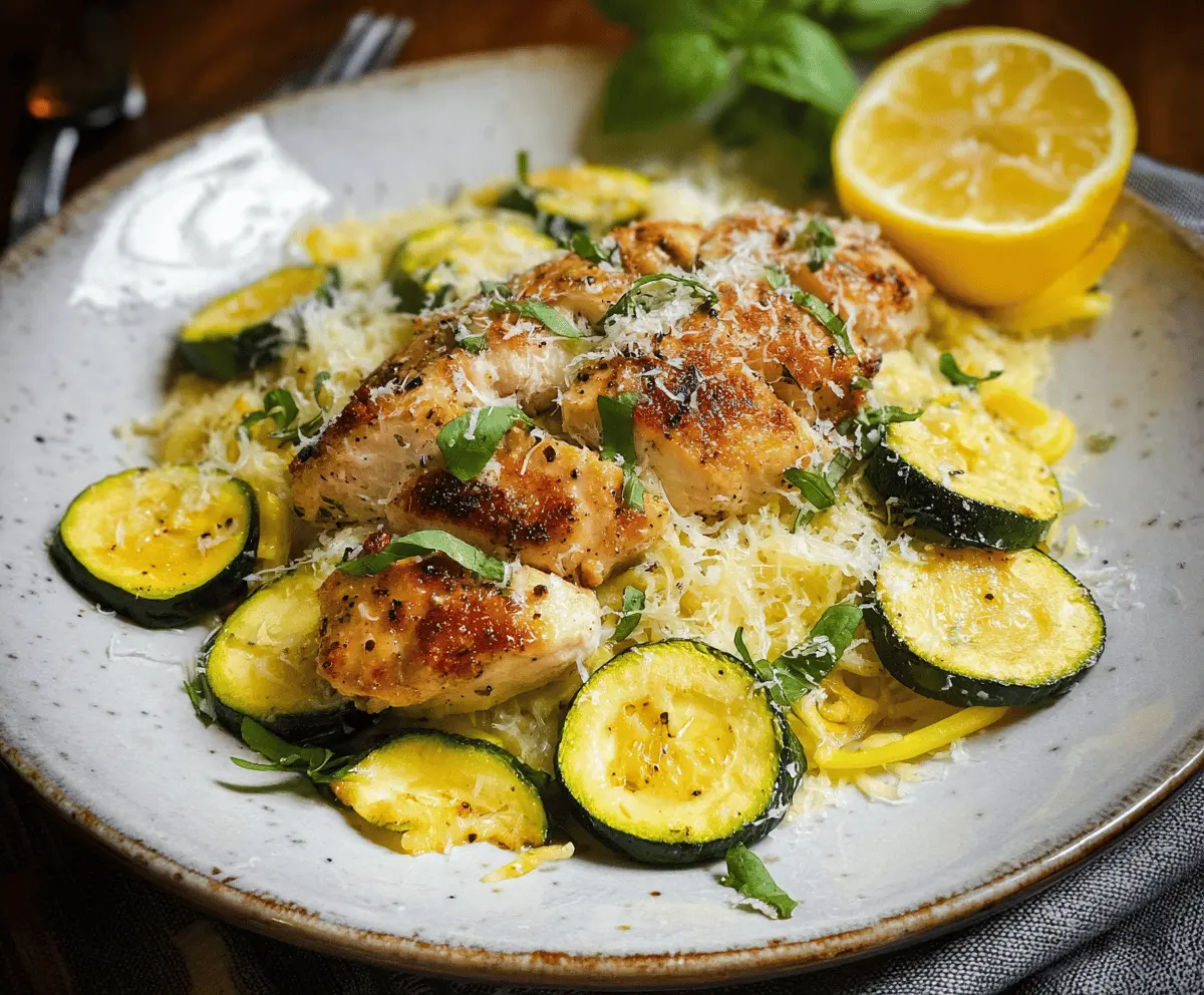 Easy Lemon Parmesan Chicken with Zucchini Skillet