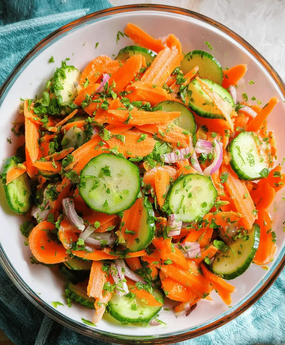Easy Carrot and Cucumber Salad Recipe