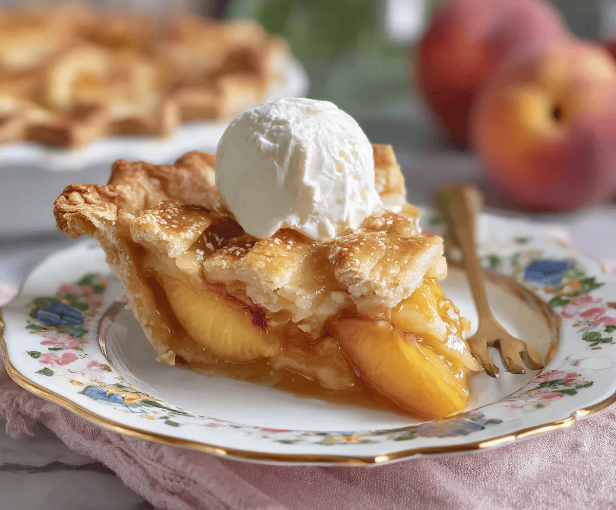 Easy Homemade Peach Pie Recipe