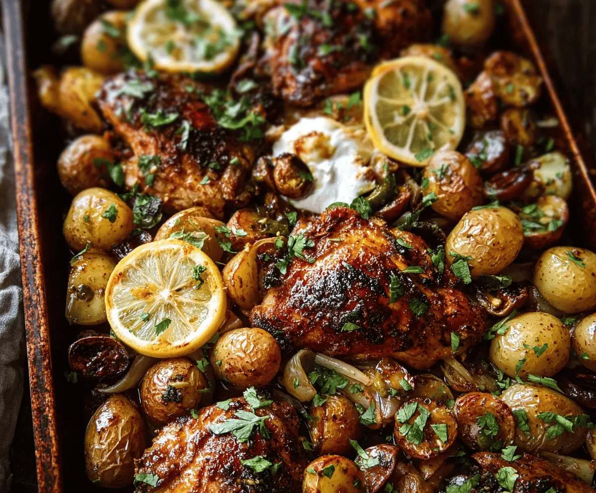 Easy Sheet Pan Lemon Balsamic Chicken and Potatoes