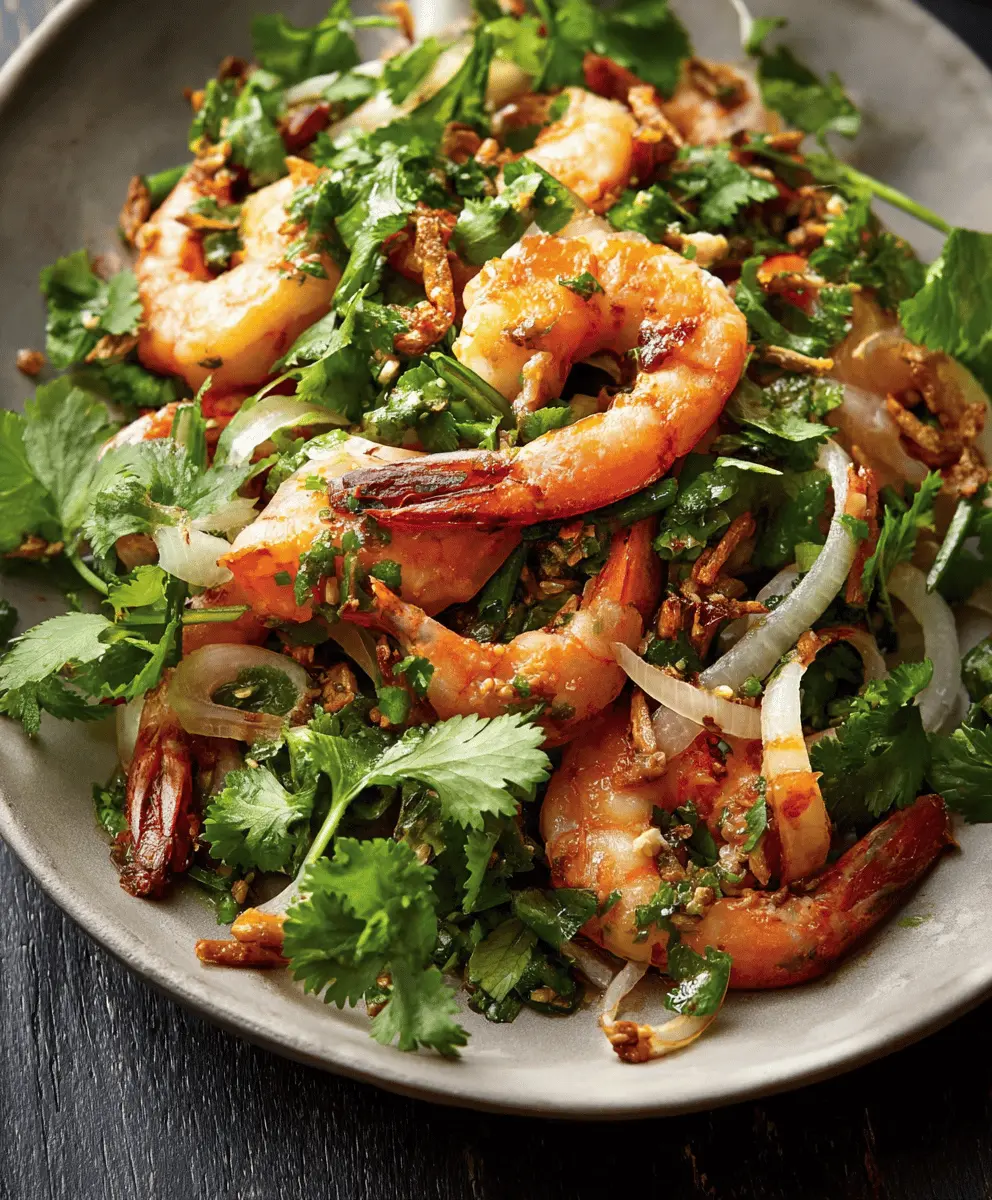 Fresh Cilantro Shrimp Salad with Shallots