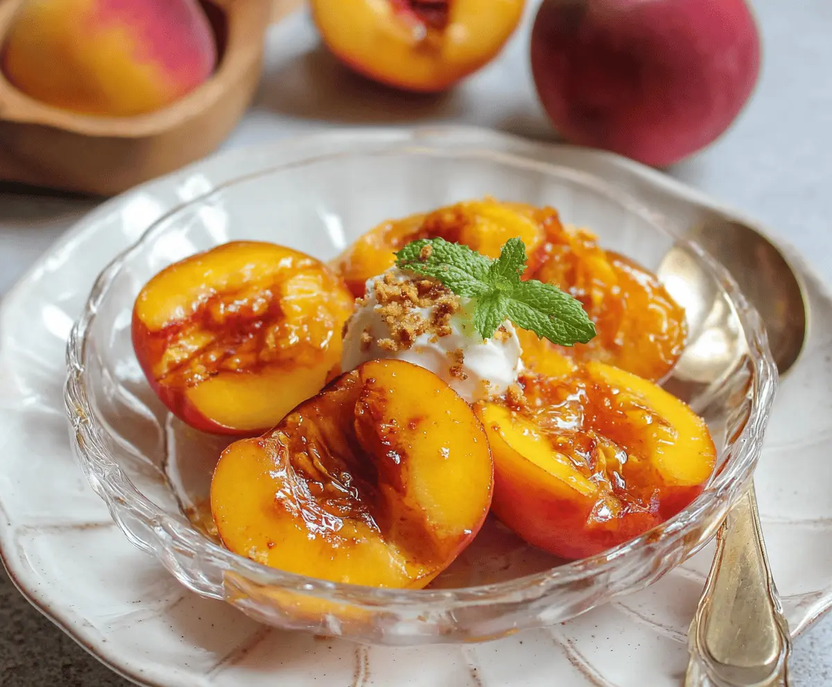 Honey Roasted Peaches – A Healthy Clean Eating Dessert