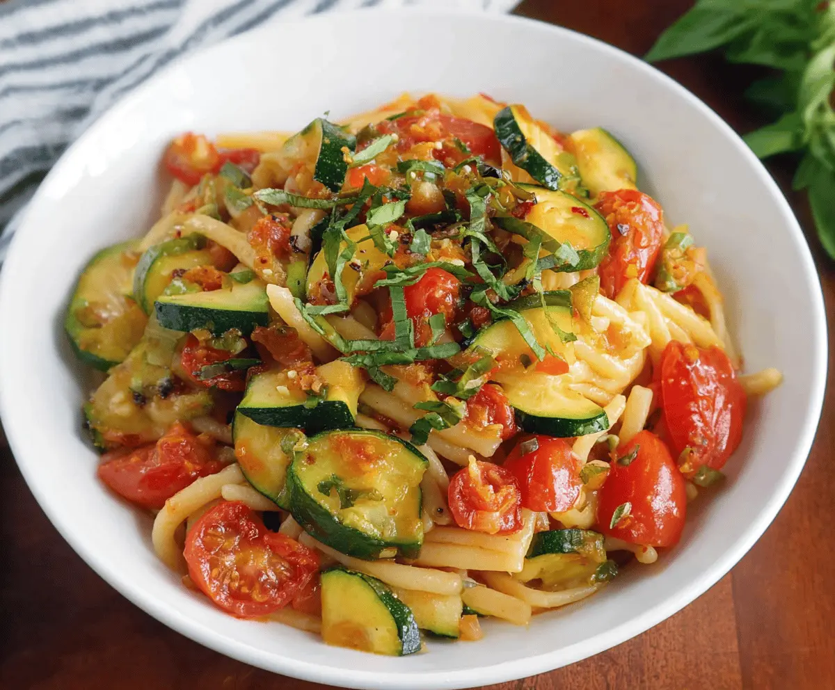 Easy Tomato Zucchini Pasta Recipe
