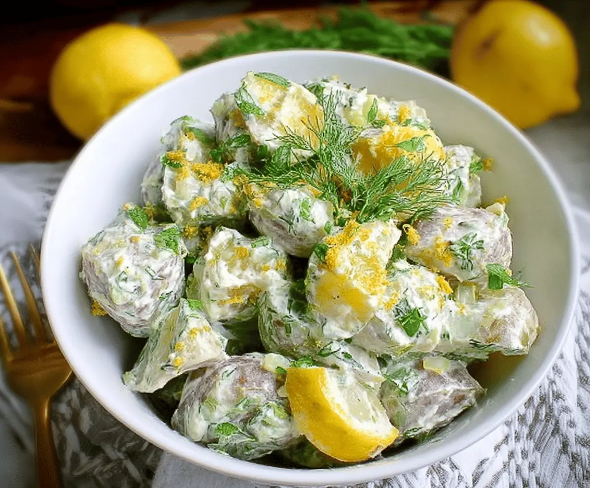 Refreshing Lemon Tzatziki Potato Salad Recipe