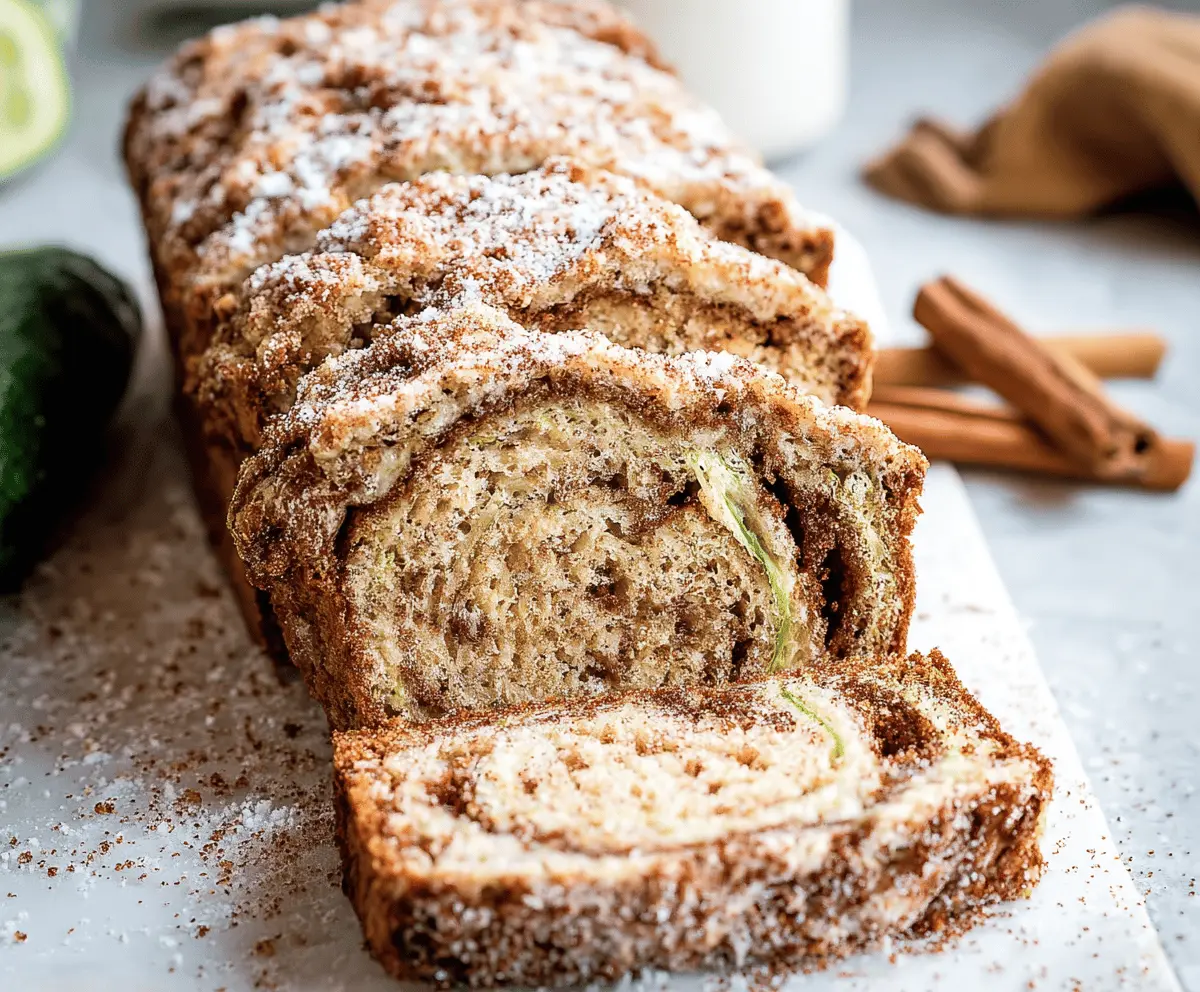 Moist Cinnamon Swirl Zucchini Bread Recipe