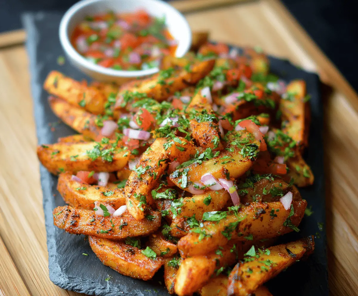 Crispy Masala Chips Indian Dirty Fries Recipe