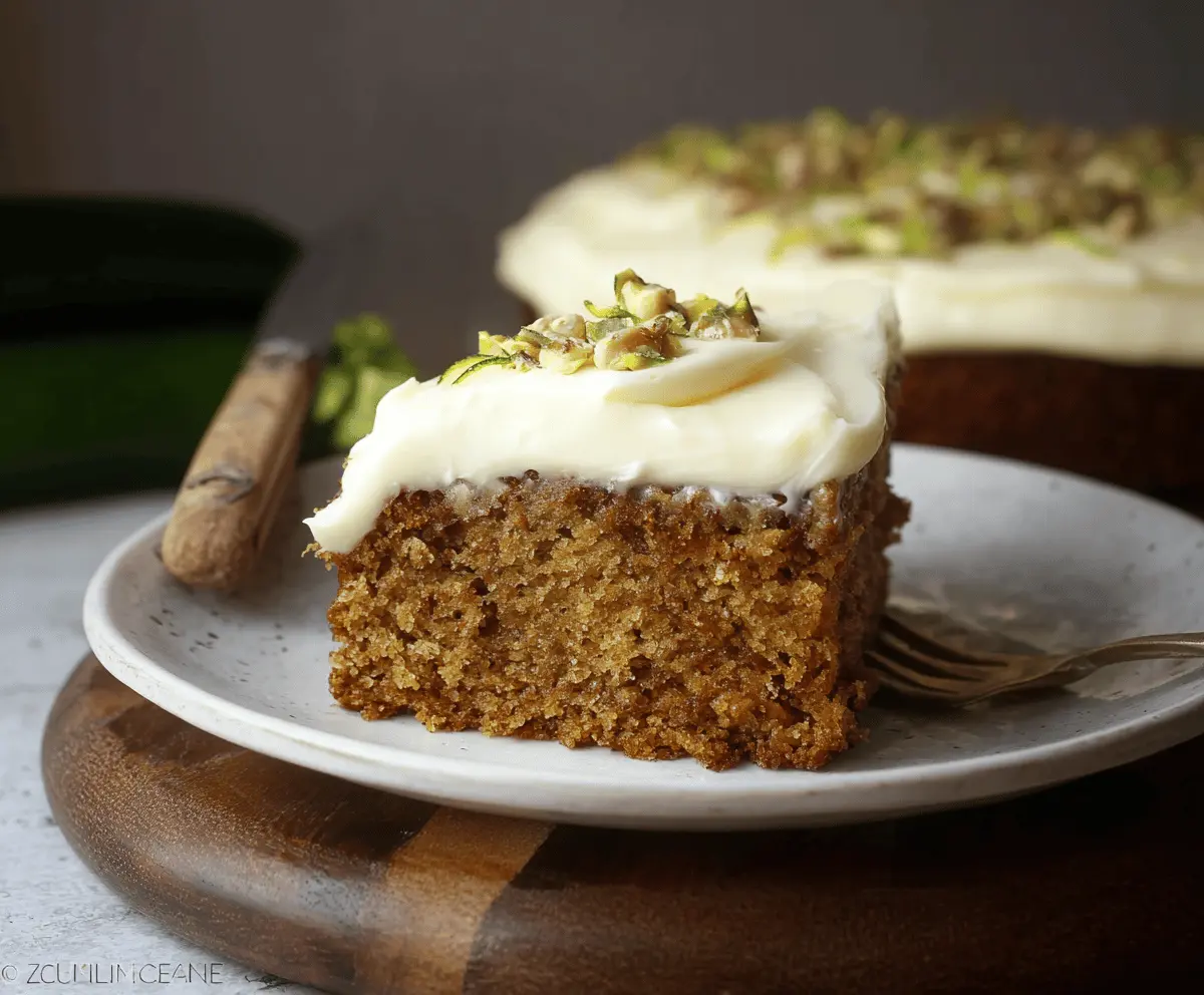 Spiced Zucchini Cake with Cream Cheese Frosting Recipe