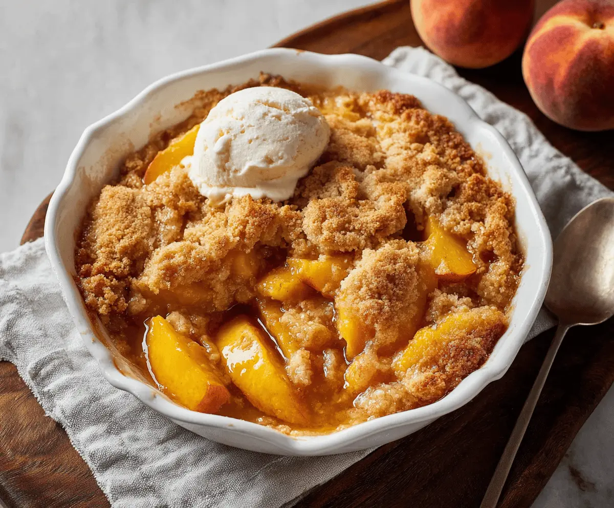 Easy Fresh Peach Cobbler Recipe for Summer
