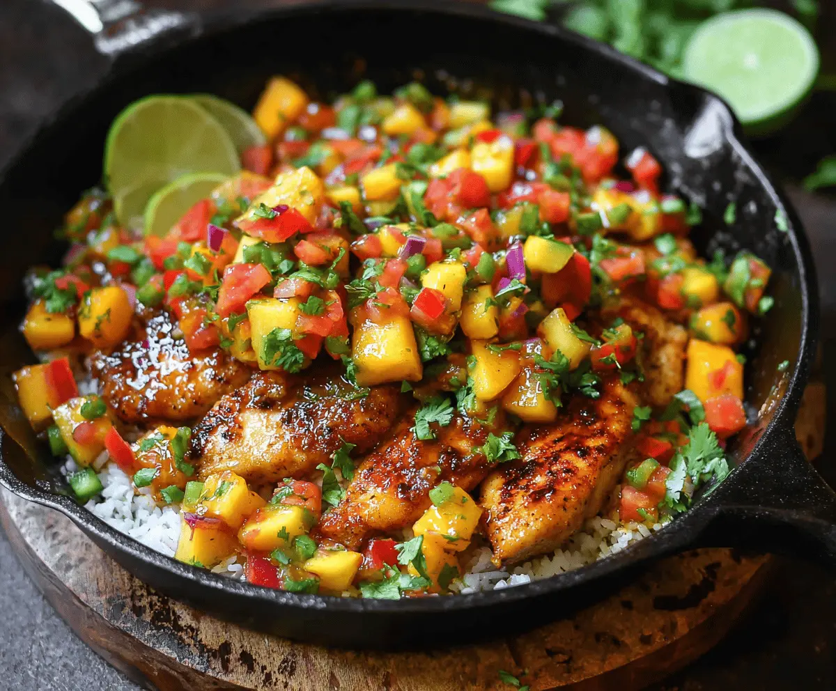 Easy Peach Salsa Chicken Recipe for Dinner