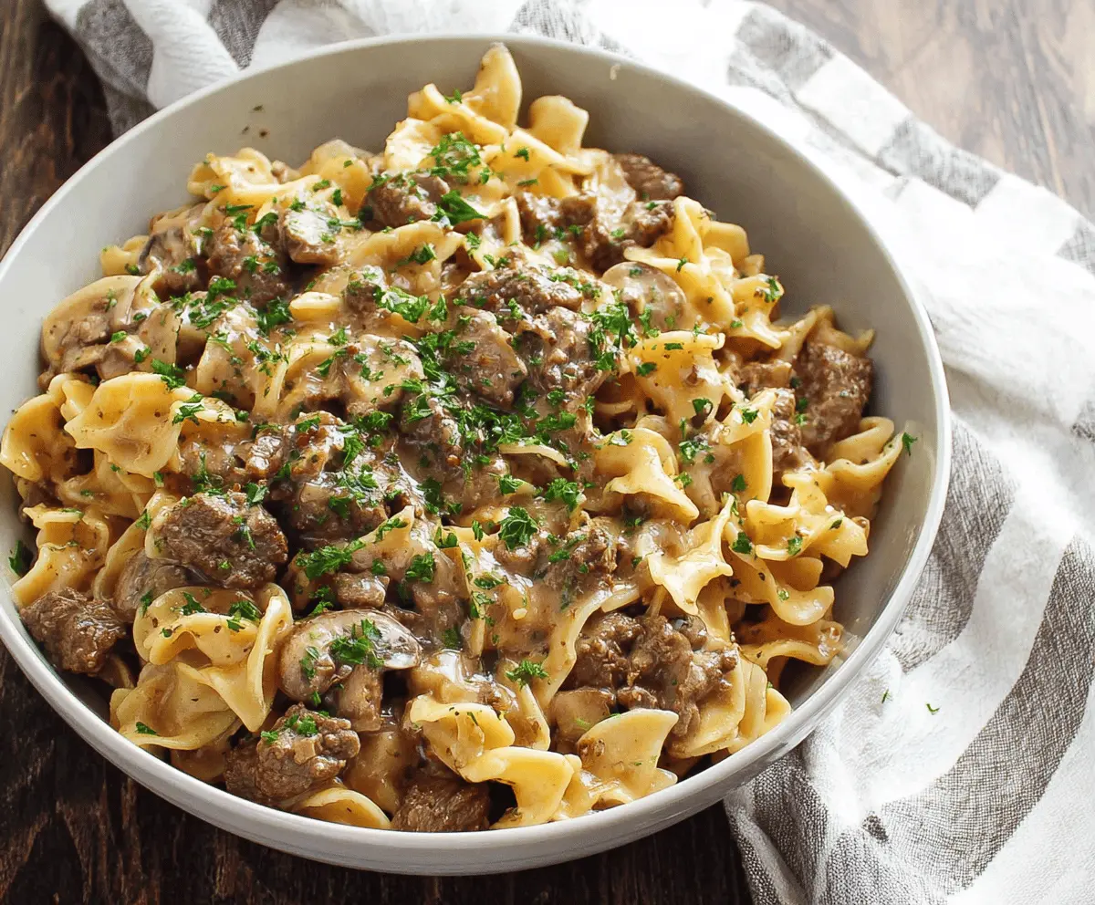 Easy One Pot Beef Stroganoff Recipe