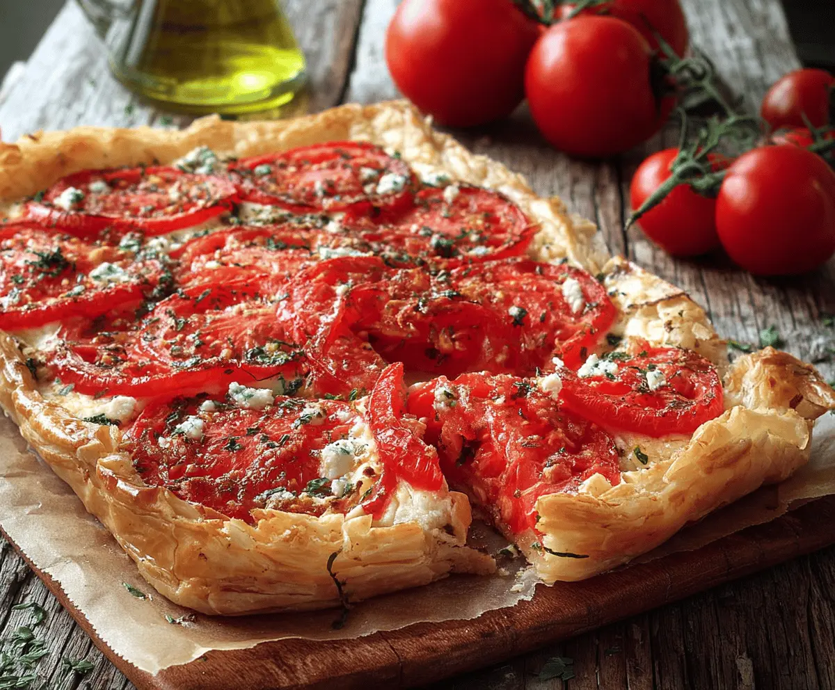Easy Rustic Tomato Cheese Tart Recipe