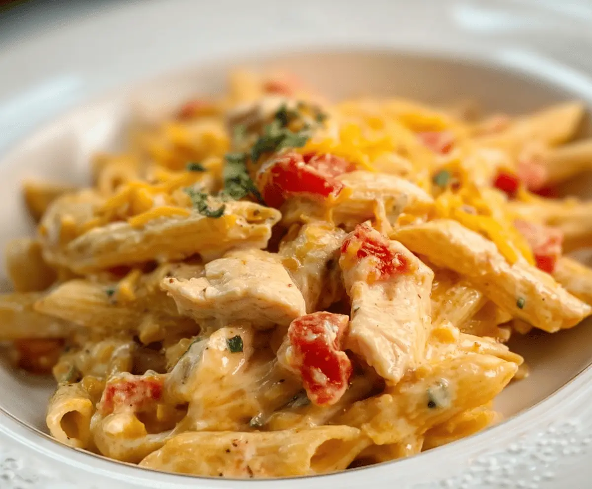 Creamy Queso Chicken Pasta Recipe