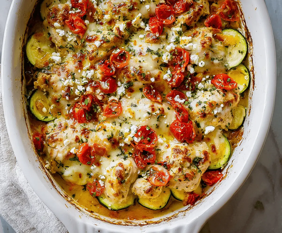 Easy Mediterranean Chicken Zucchini Bake Recipe