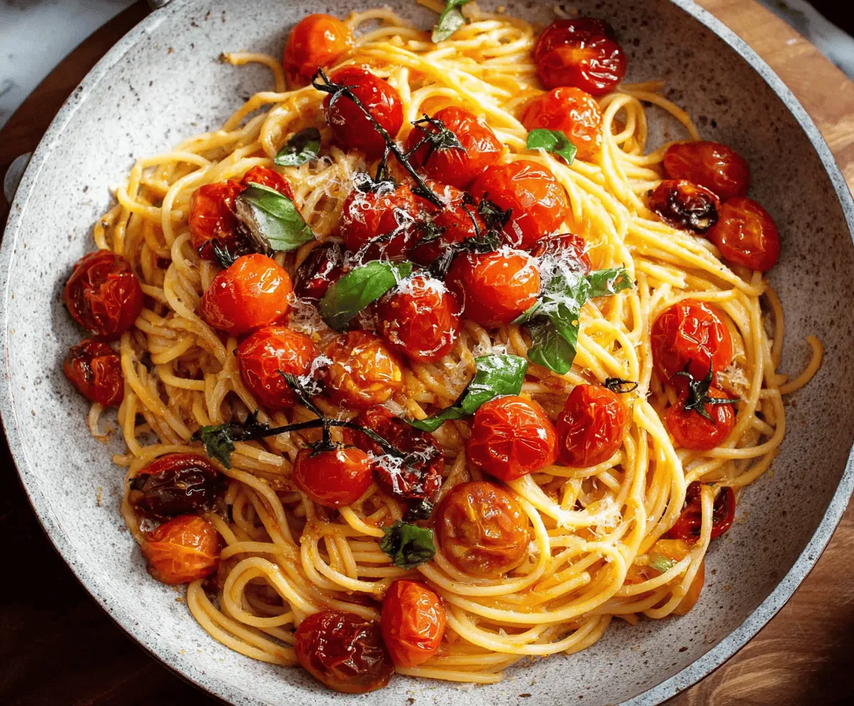 Easy Roasted Cherry Tomato Pasta Recipe