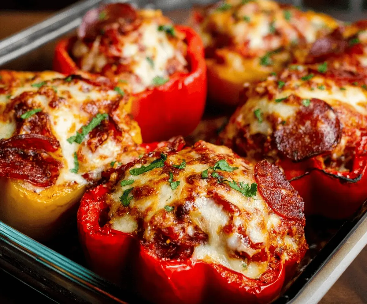 Easy Pizza Stuffed Peppers Recipe
