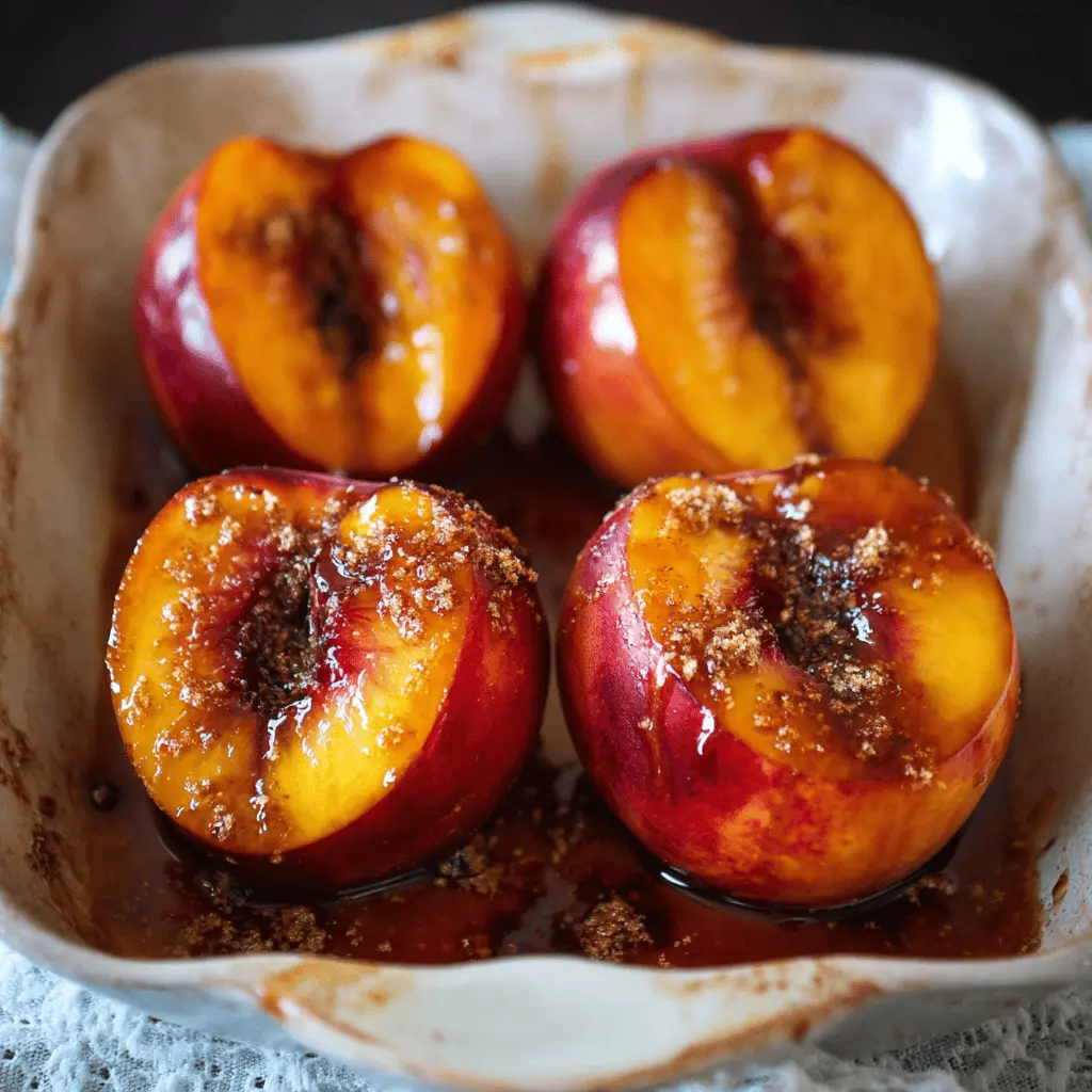Easy Baked Nectarines With Cinnamon Honey Sauce